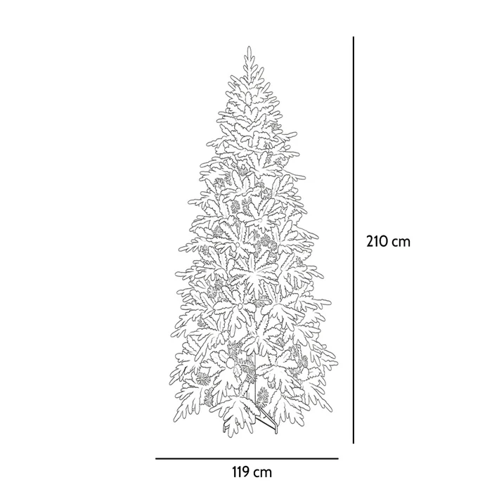Albero di Natale verde realistico con luci bianco caldo - Big Sky Slim