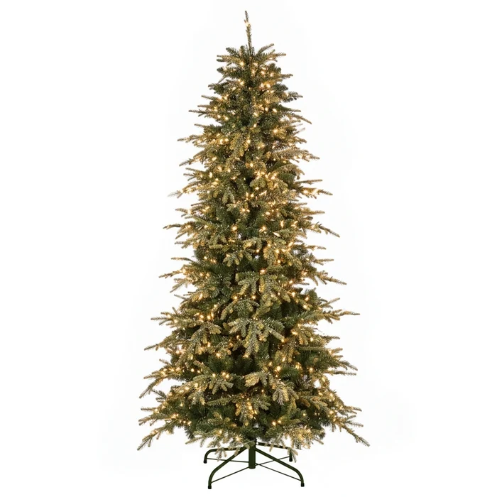 Albero di Natale verde realistico con luci bianco caldo - Big Sky Slim