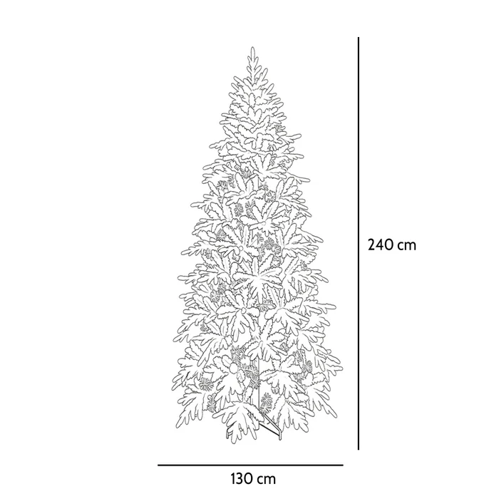 Albero di Natale verde realistico con luci bianco caldo - Big Sky Slim