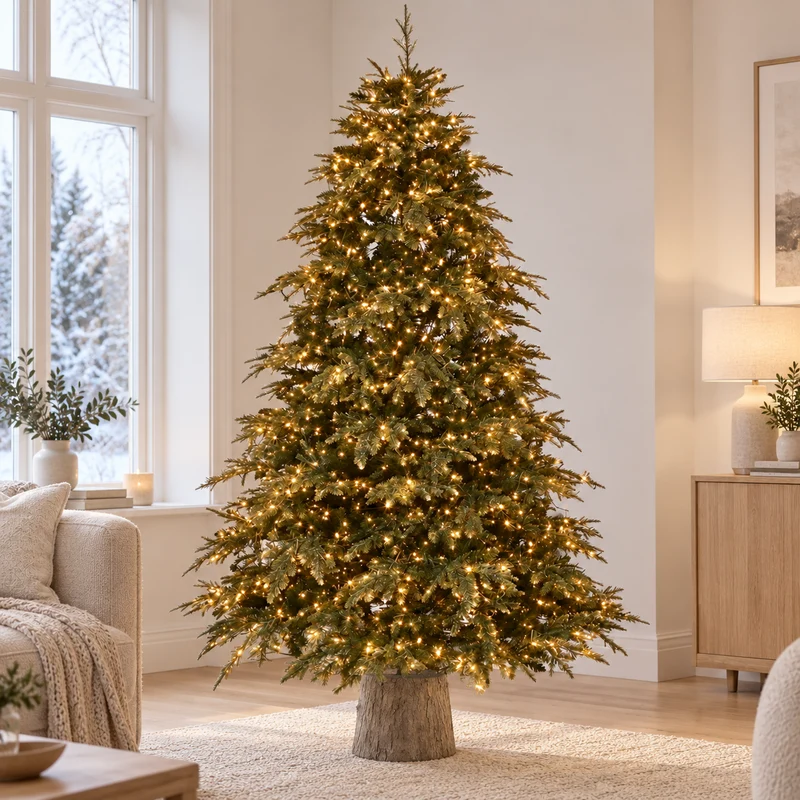Albero di Natale verde realistico con luci bianco caldo - Big Sky