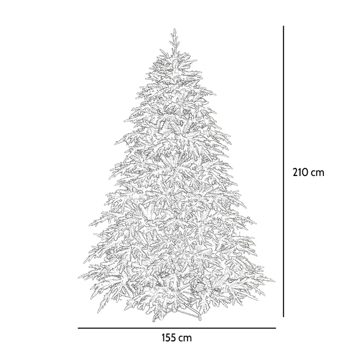 Albero di Natale verde realistico con luci bianco caldo - Big Sky