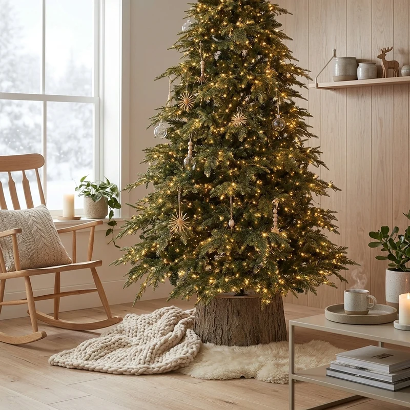 Albero di Natale verde realistico con luci bianco caldo - Big Sky