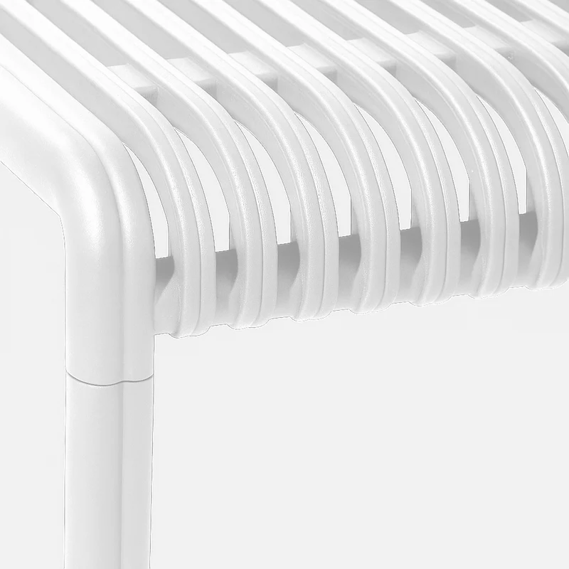 Set da giardino con divano, poltrone e tavolino in polipropilene effetto rattan - Meridiana - Bianco