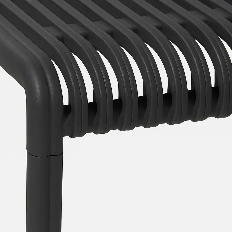 Set da giardino con divano, poltrone e tavolino in polipropilene effetto rattan - Meridiana - Antracite