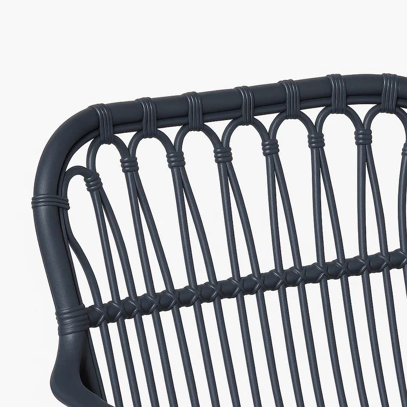 Set da giardino con divano, poltrone e tavolino in polipropilene effetto rattan - Meridiana - Antracite