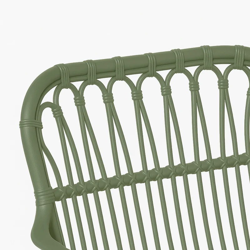 Set da giardino con divano, poltrone e tavolino in polipropilene effetto rattan - Meridiana - Agave