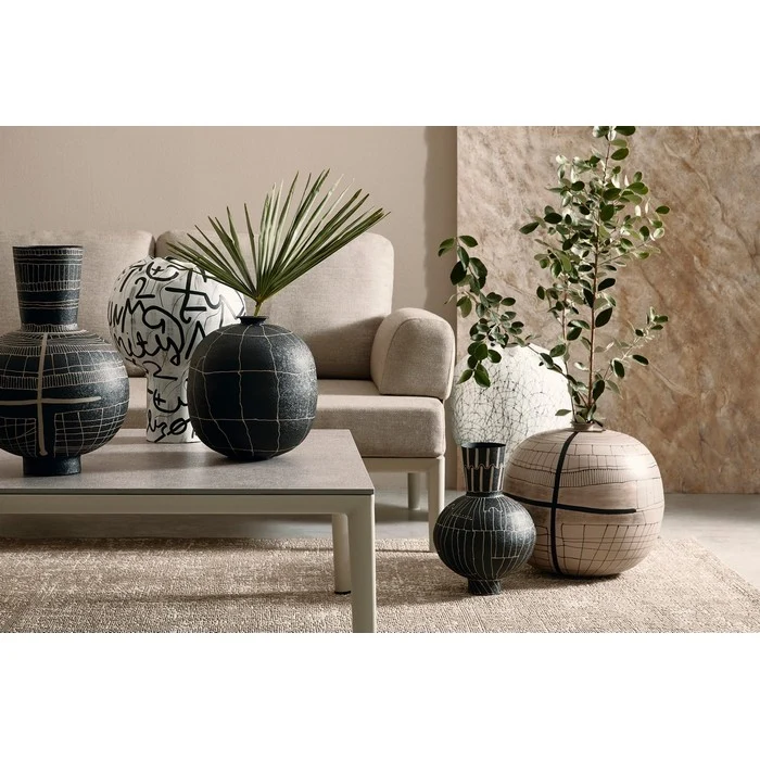 Vaso porta fiori moderno 43 cm con lettere - Raini