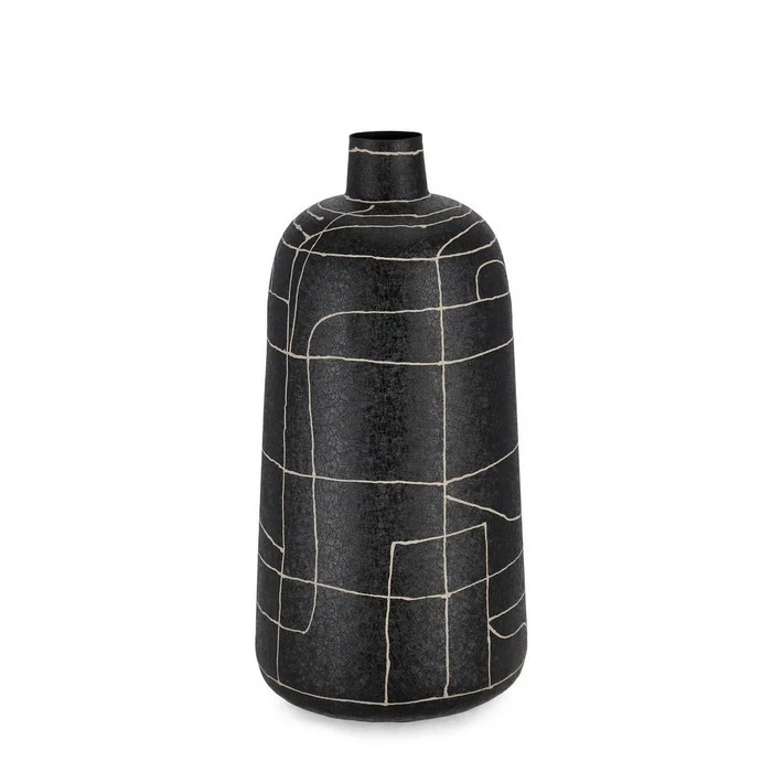 Vaso decorativo bottiglia 44 cm nero - Siva
