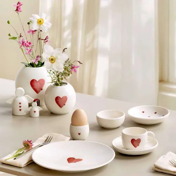 With Love Vaso - Bianco, Premium Porcelain 94 mm