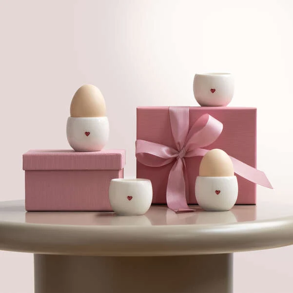 With Love Portauovo bianco, Premium Porcelain