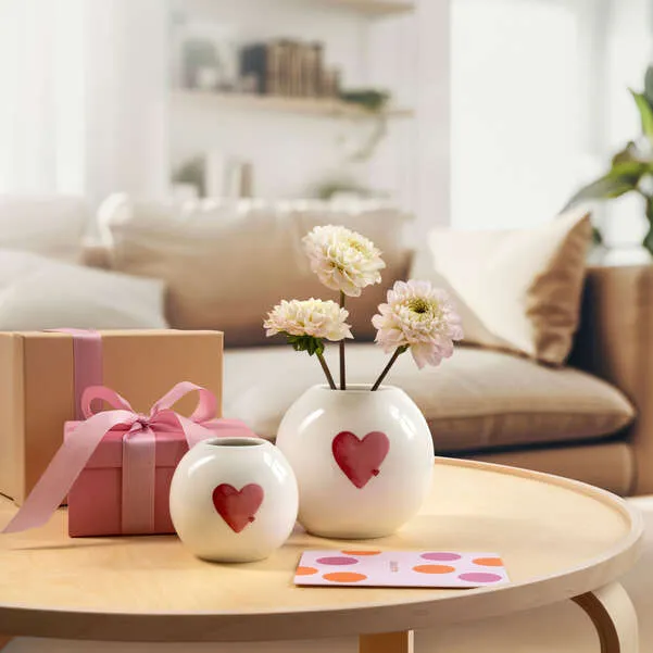 With Love Vaso - Bianco, Premium Porcelain 130 mm
