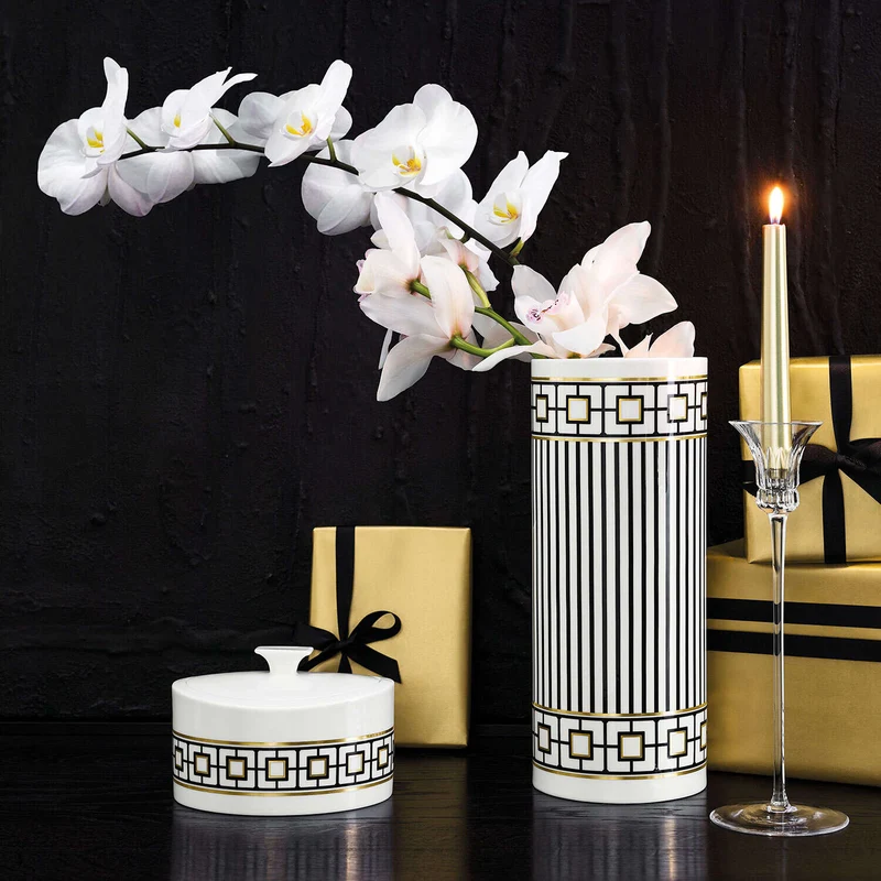 METROCHIC Vaso - Multicolor 13,1 x 30,3 cm, Premium Bone Porcelain