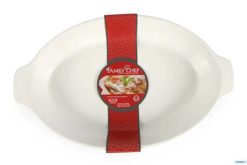 FAMILY CHEF PIROFILA BIANCA OVALE IMPILABILE 39,5X24X6