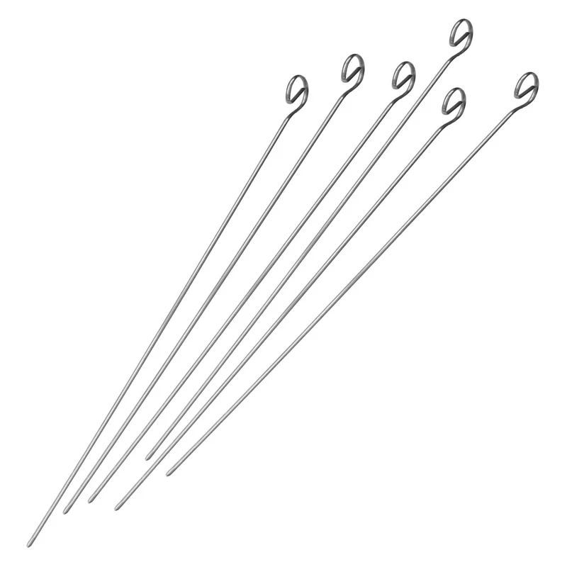Set da 6 spiedi in acciaio Inox. Dim. 35 cm