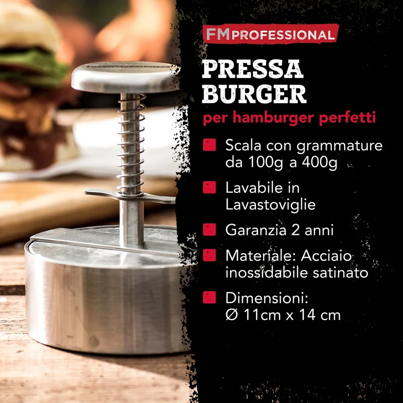 Pressa per hamburger professionale