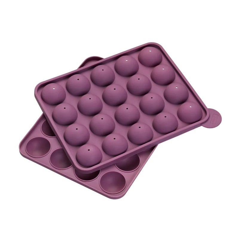 Stampo in FlexiForm per 20 Cake Pops, in Silicone, Colore violaceo