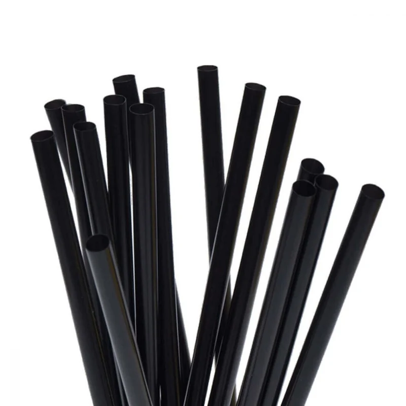 Cannuccia diritta in pla biocompostabile cm.21 pz.500 nera