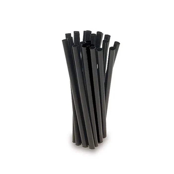 Cannuccia diritta in pla biocompostabile cm.21 pz.500 nera