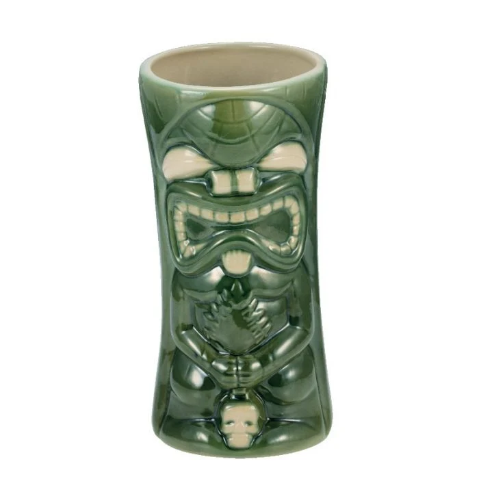 Tiki mug maori verde in ceramica - 600 ml