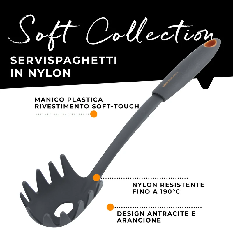 Servispaghetti in nylon, Linea Soft Collection, Fackelmann