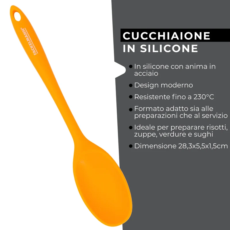 Cucchiaio da cucina in silicone, Linea Soft Collection, Fackelmann