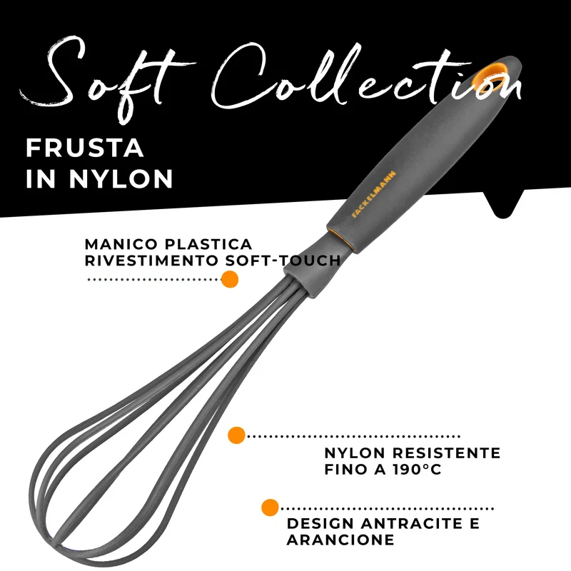 Frusta da cucina in nylon, Linea Soft Collection, Fackelmann