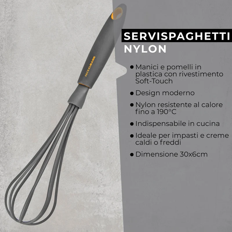 Frusta da cucina in nylon, Linea Soft Collection, Fackelmann
