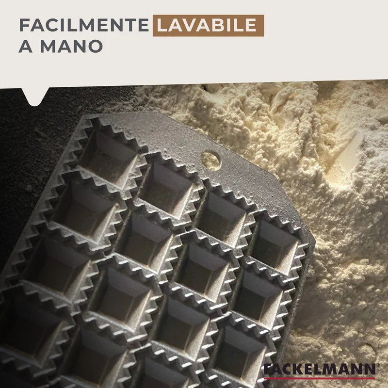 Stampo per raviolini quadrati 48 impronte, Fackelmann