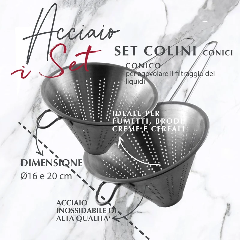 Set 2 Colini Conici, 16 cm e 20 cm