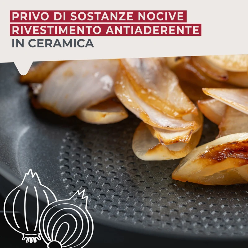 Padella Linea Statement Ø 20 cm, alluminio riciclato, senza PFAS, adatta all'induzione