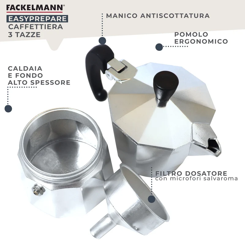 Caffettiera Moka per il caffè, 3 tazze