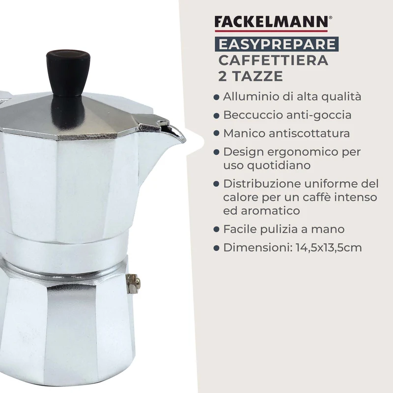 Caffettiera Moka per il caffè, 2 tazze