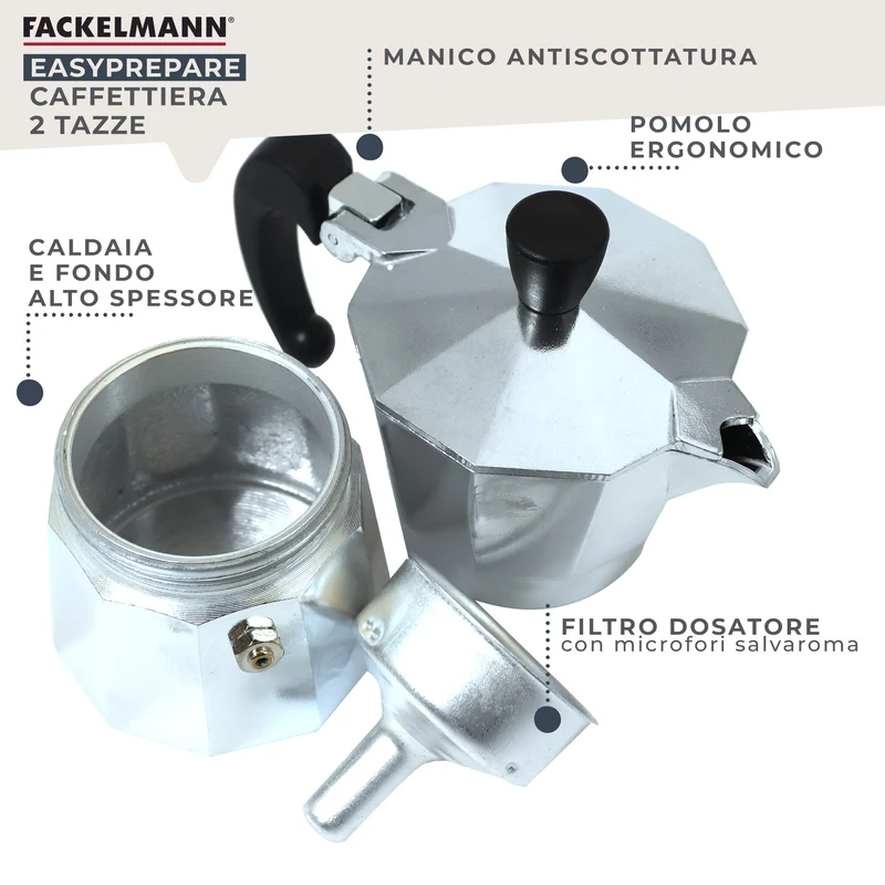 Caffettiera Moka per il caffè, 2 tazze