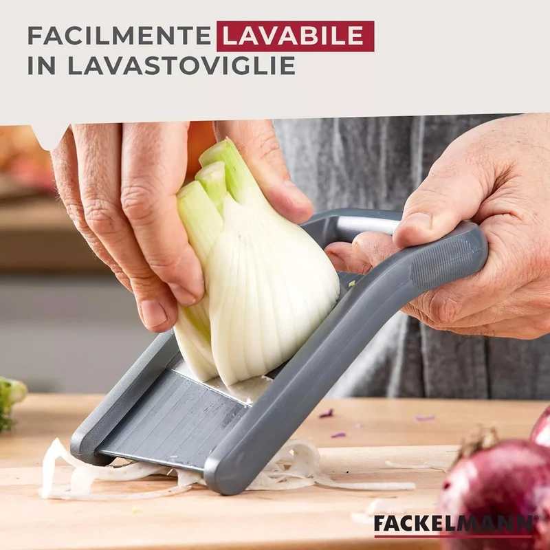 Affetta verdure mandolina compatta con lama ondulata scanalata