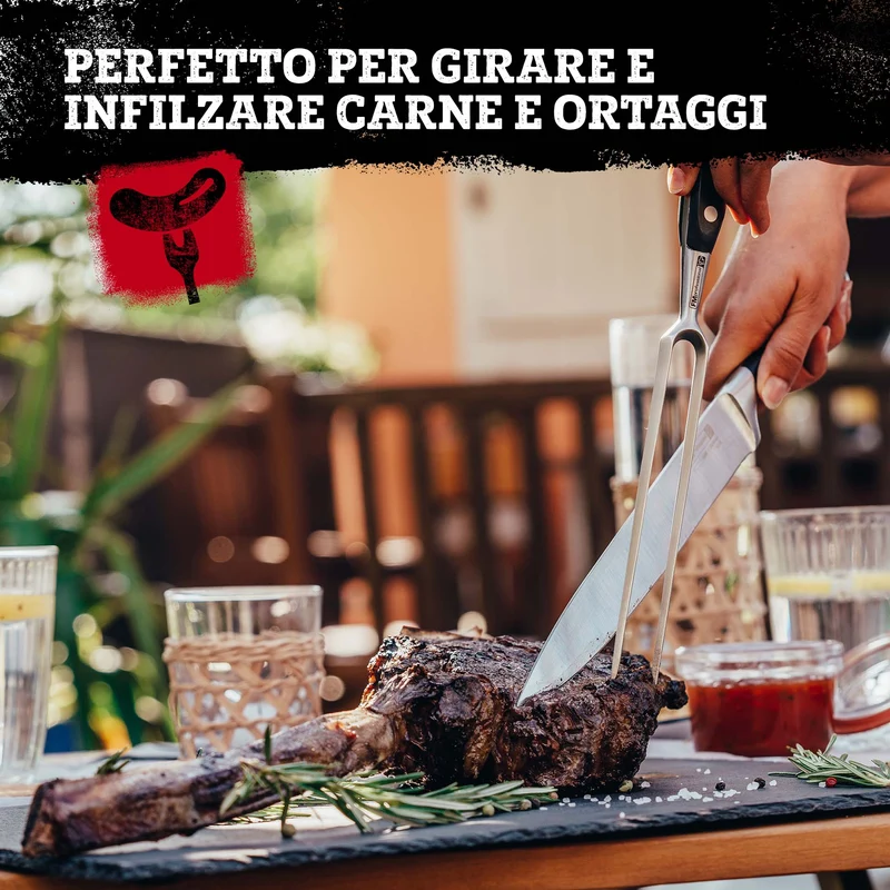 Forchettone da carne in acciaio inox