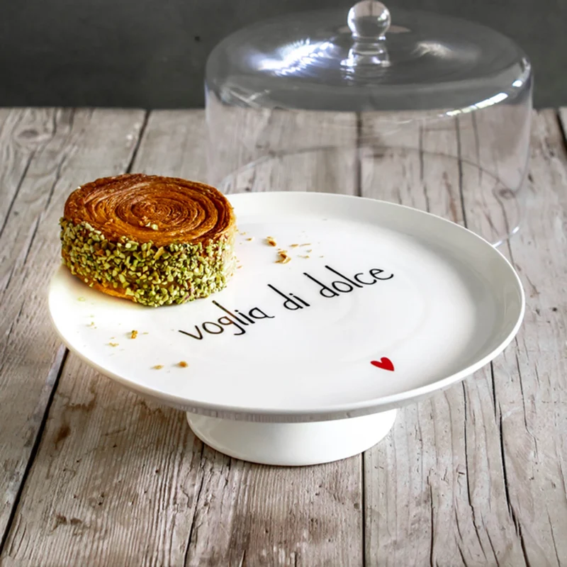 Alzata per dolci e torte in gres "Voglia di dolce"