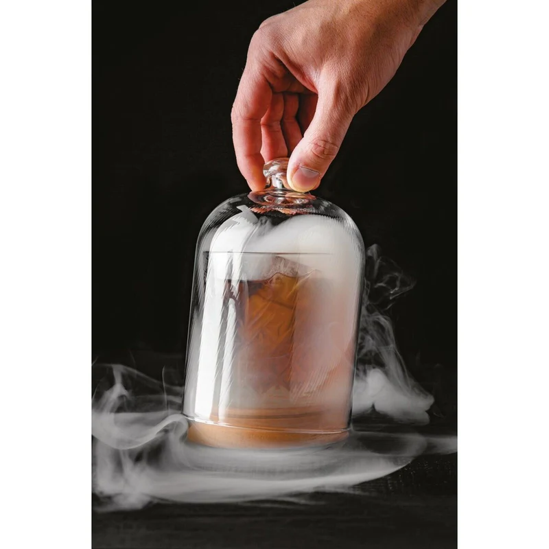 Cloche per affumicatore - Vetro, Legno - Product Size Ø 12,0 cm - h 11,0 cm