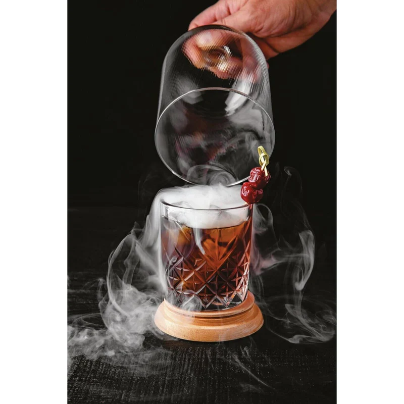 Cloche per affumicatore - Vetro, Legno - Product Size Ø 12,0 cm - h 11,0 cm