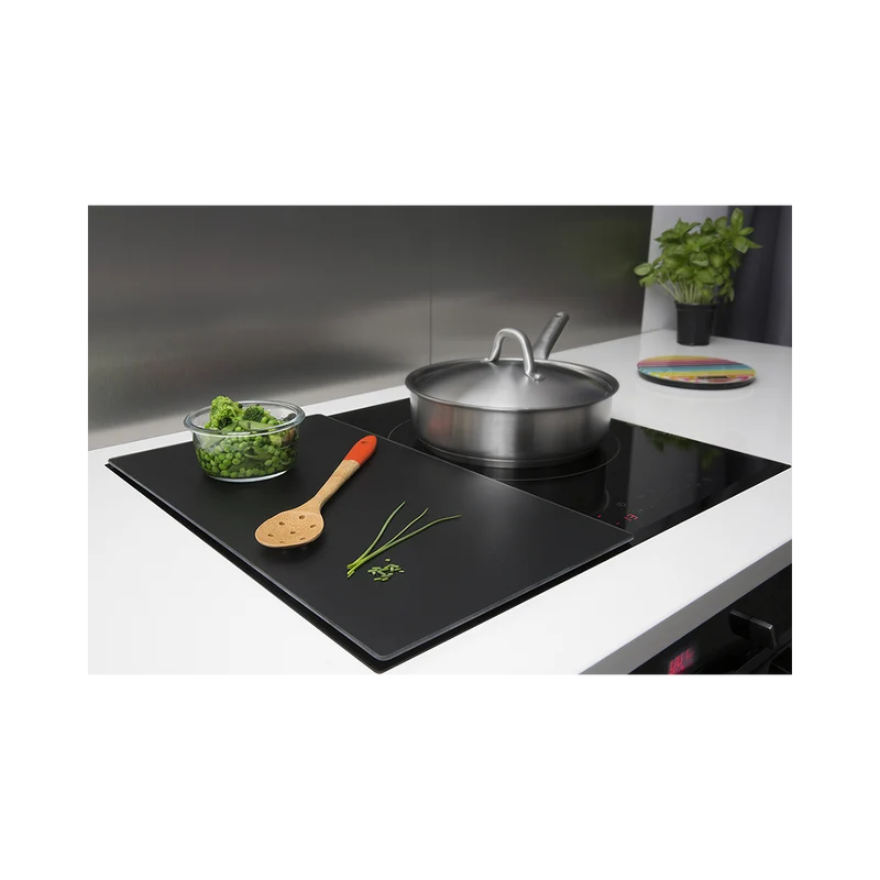SET 2 pannelli di protezione per piano cottura Induzione - 58X28 cm BLACK