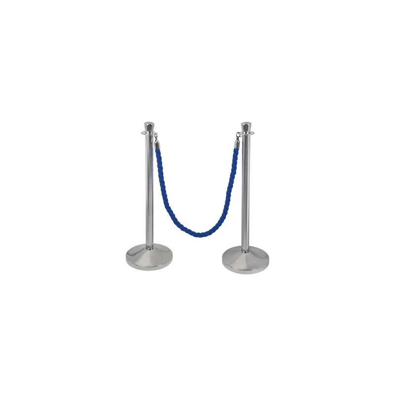 Cordone per colonnina blu con ganci inox mt.1.5