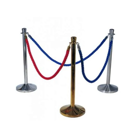 Cordone per colonnina blu con ganci inox mt.1.5