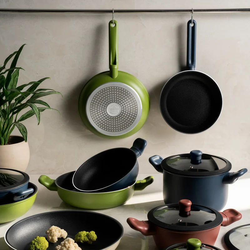 CUOCIPASTA CON COPERCHIO IN VETRO "COOK&COLOR" - Navy Blue