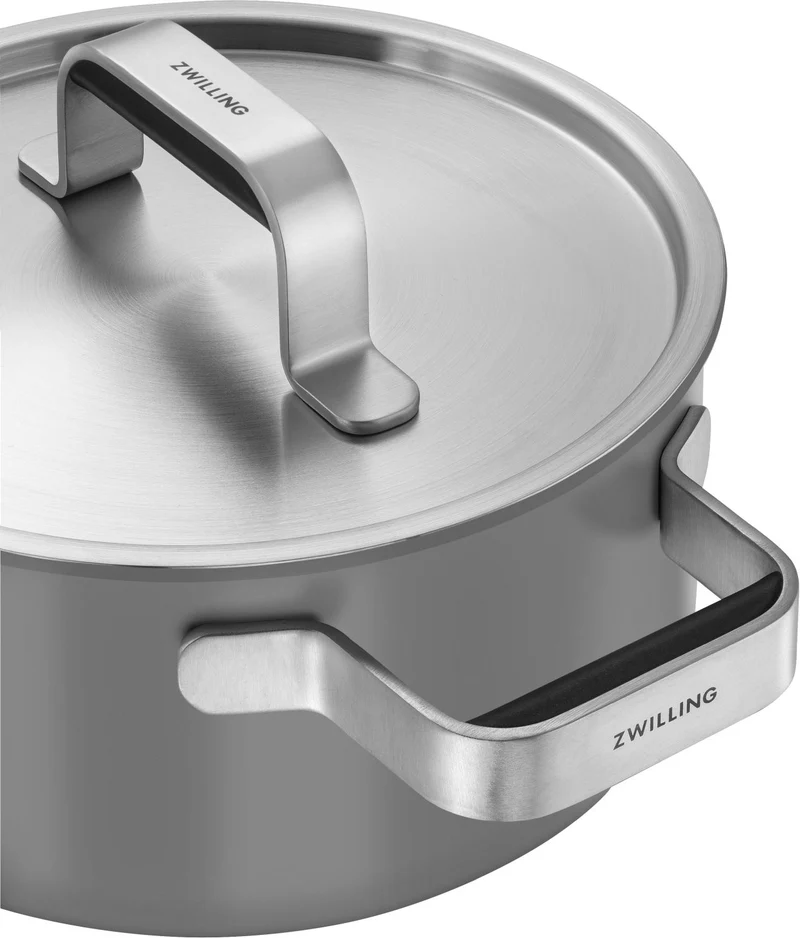 PURE Set di pentole e padelle, 5-pz. Grigio, 18/10 acciaio inossidabile