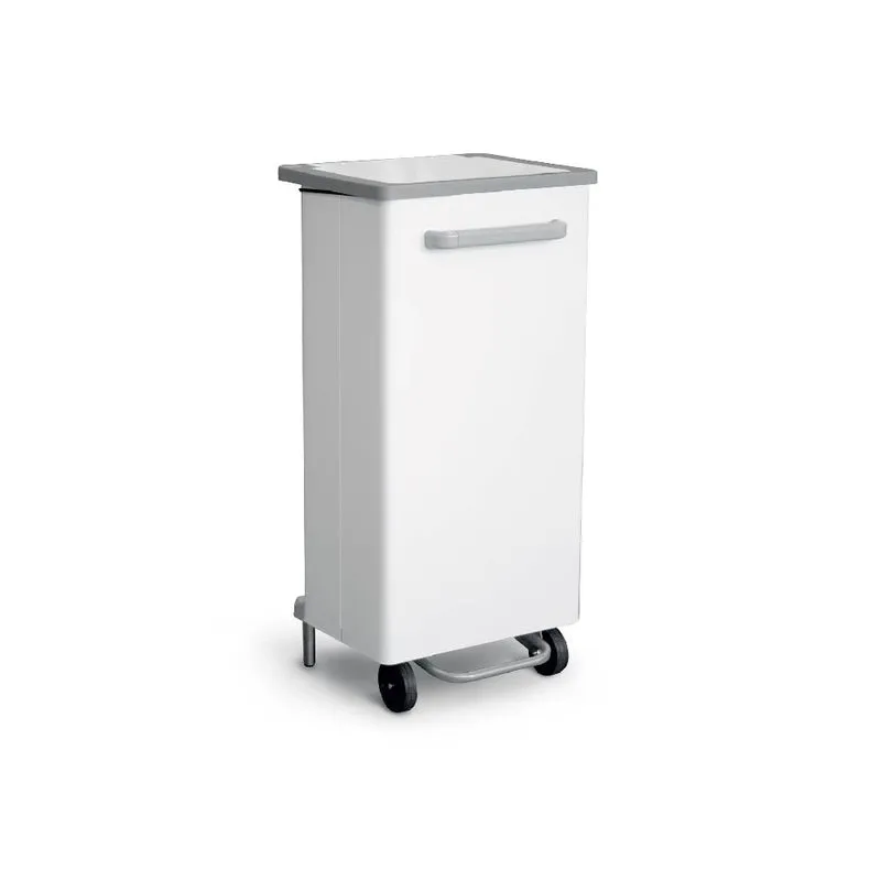 Pattumiera inox verniciata con pedale lt.110 apertura frontale