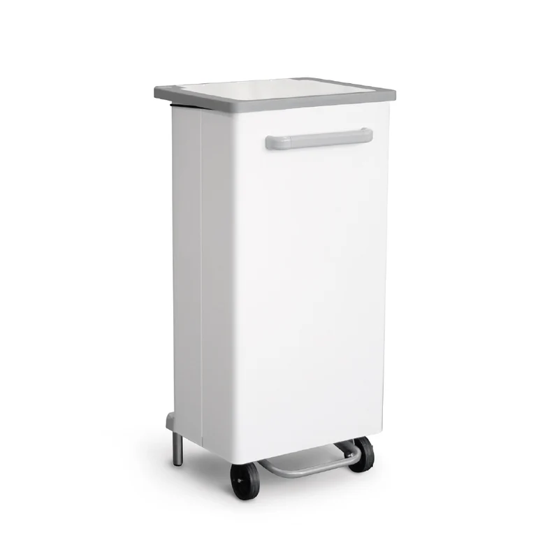 Pattumiera inox verniciata con pedale lt.110 apertura frontale