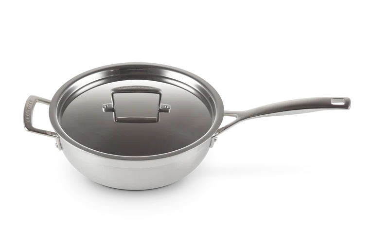 Padella dello chef con manico e maniglia in acciaio inox interno antiaderente -2