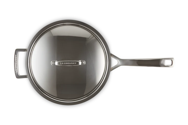 Padella dello chef con manico e maniglia in acciaio inox interno antiaderente -2