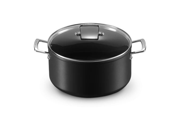 Pentola in alluminio antiaderente con coperchio vetro - 28 CM / 8.8 L