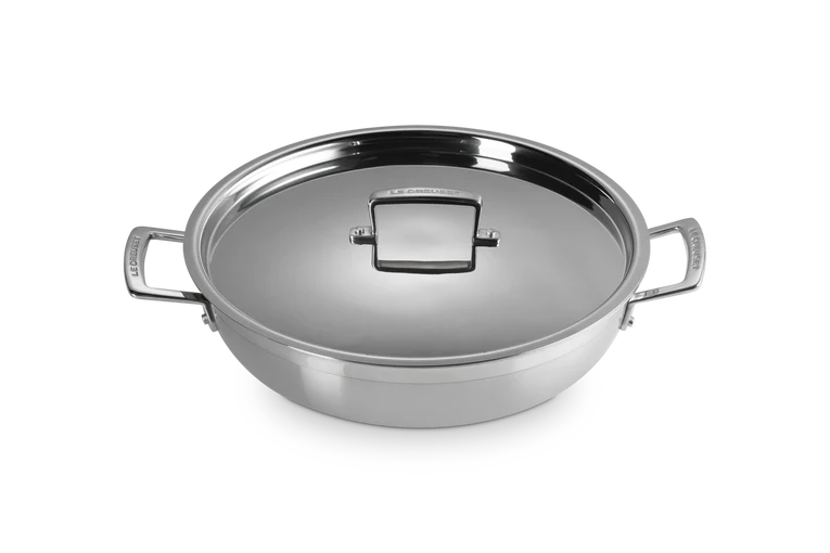 Tegame basso in acciaio inox e int. antiaderente - 38 cm, 4.8L