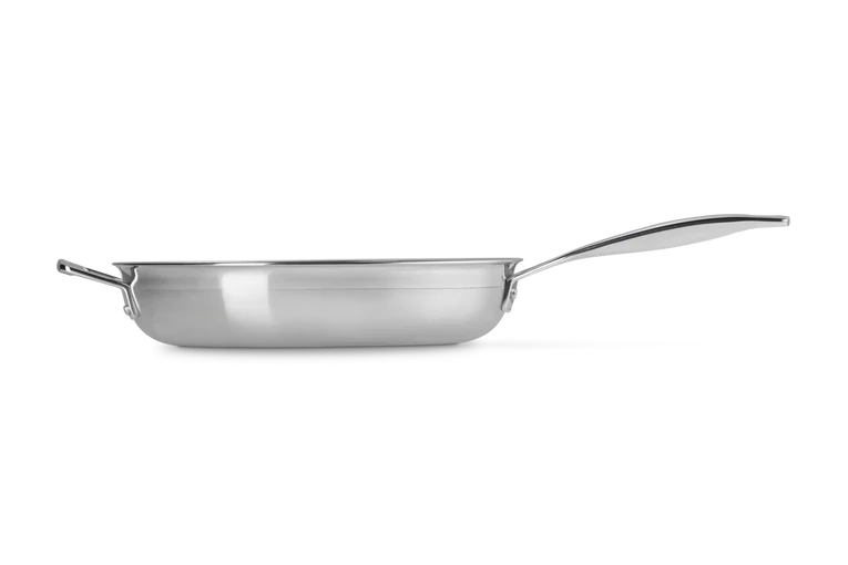 Padella bassa con maniglia in acciaio inox - 28 cm
